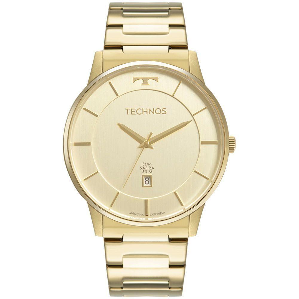 Relógio Technos Masculino Slim Dourado - Gm10yp-1x Gm10yp-1x - 1