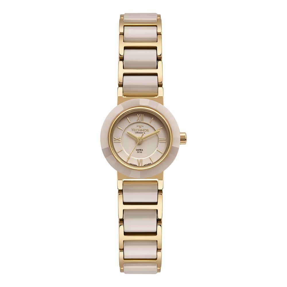 Relógio Technos Feminino Ceramic-saphire Dourado - 2035lwf-1x 2035lwf-1x - 1