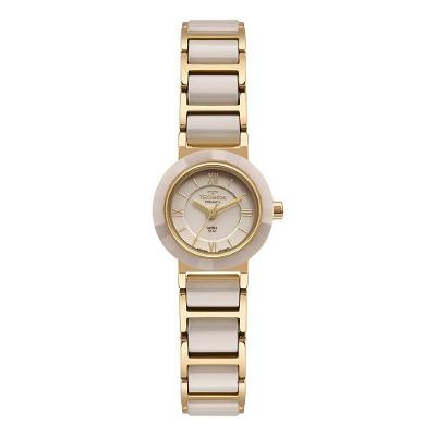 Relógio Feminino 2035LWF-1X Analógico Ceramic Saphire Dourado Pulseira de Cerâmica Technos