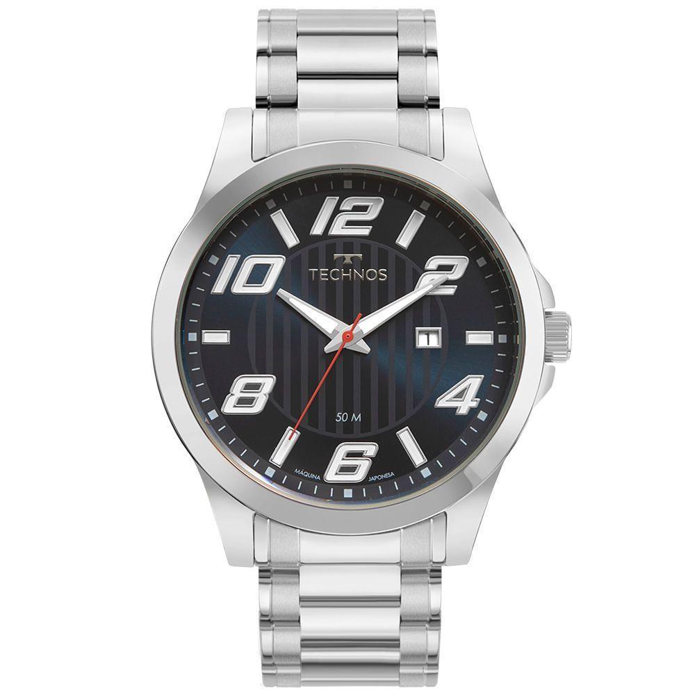 Relógio Technos Masculino Racer Prata - 2115ncg-1a 2115ncg-1a - 1