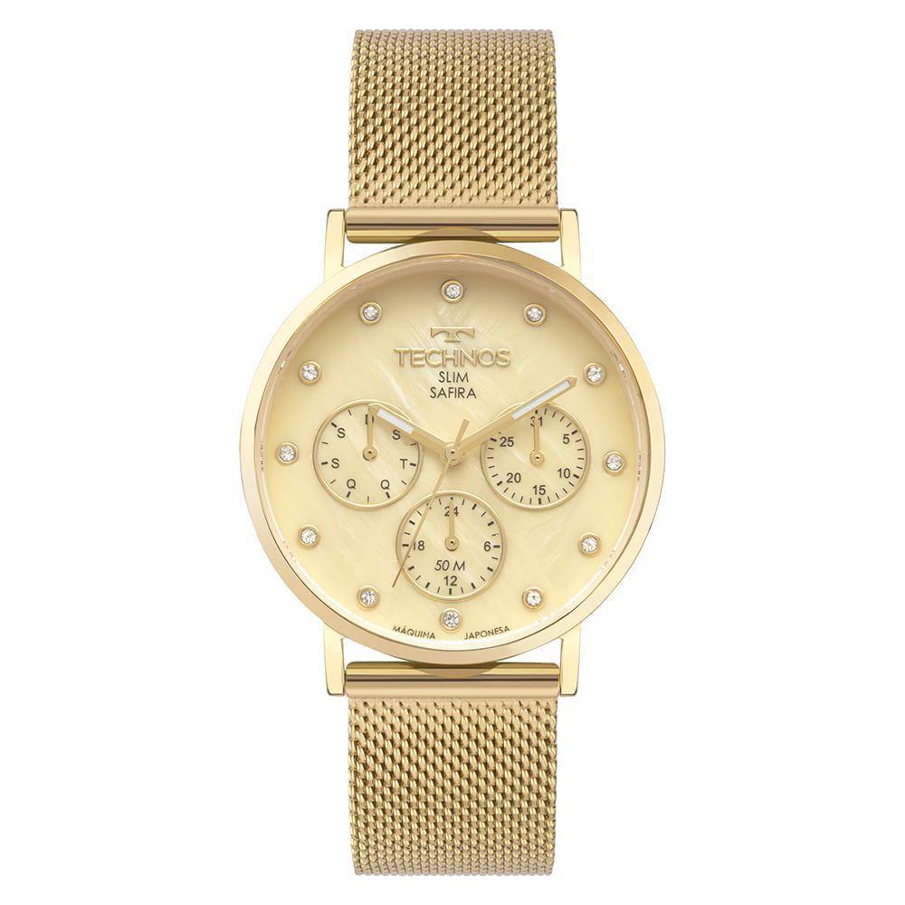 Relógio Technos Feminino Slim Dourado - 6p29ama-1d 6p29ama-1d - 1
