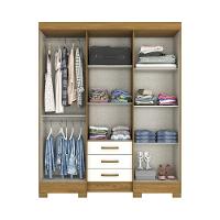 Guarda Roupa Casal 06 Portas 03 Gavetas Mentor Briz Nature Off White - 3