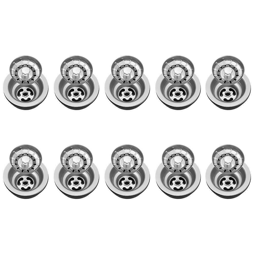 Válvula Para Pia Kit 10 Aço Inox 3.1-2 G01 Cromado - Mpozenato - 1