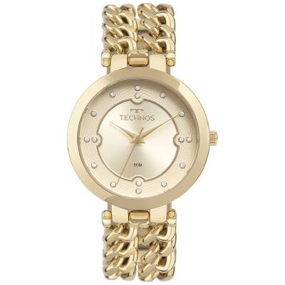 Relógio Feminino 2035MZM-1D Analógico Pulseira de Metal Dourado Technos