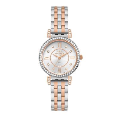Relógio Feminino 2035NCB-1K Analógico Pulseira Aço Inox Bicolor Prata Technos