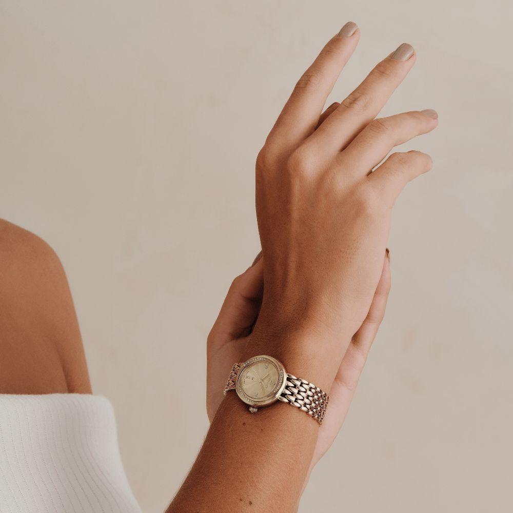 Relógio Technos Feminino Mini Joia Dourado - 2035nbl-1d - 5