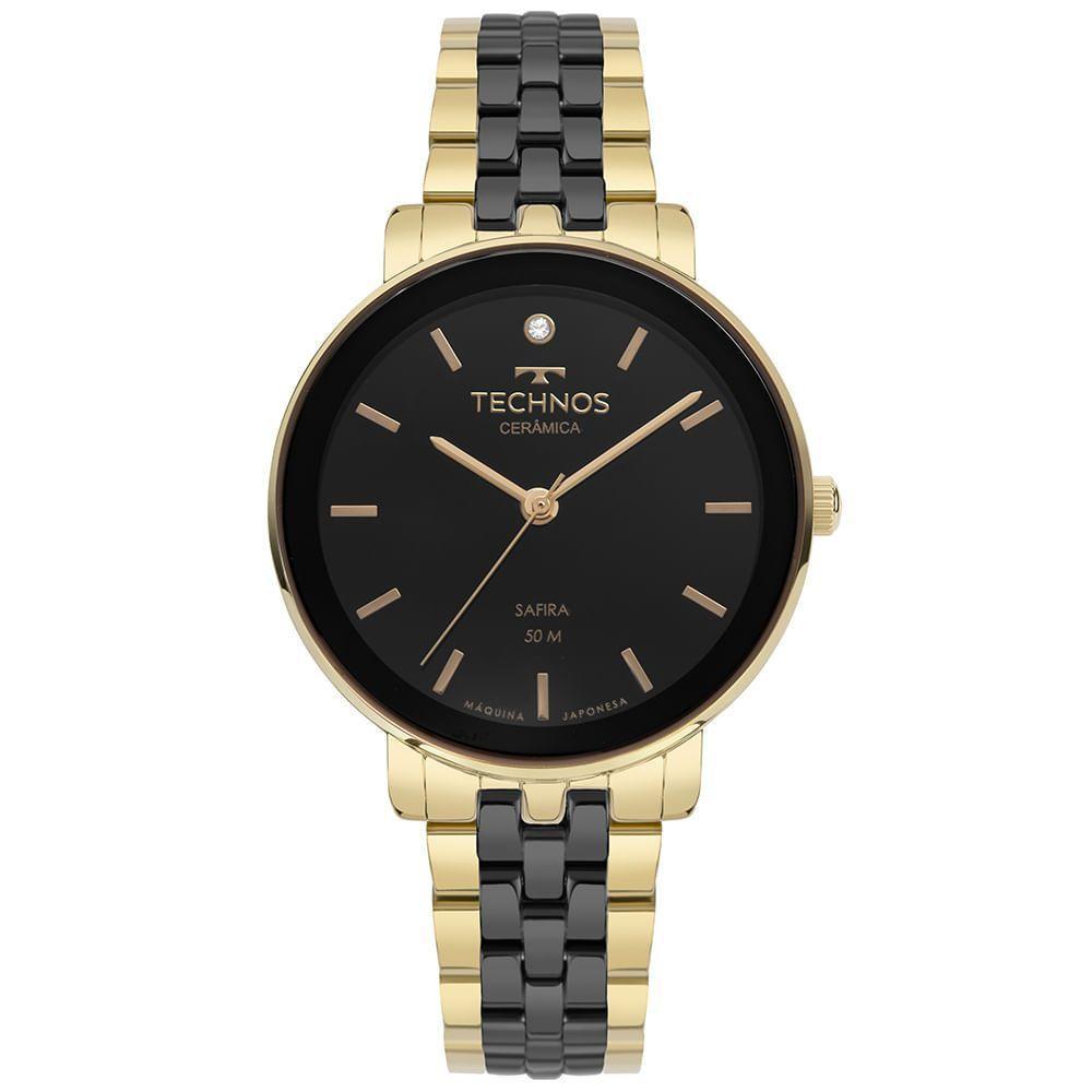 Relógio Technos Feminino Ceramic-saphire Preto - 2035mzl-1p 2035mzl-1p - 1