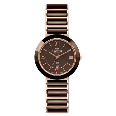 Relógio Feminino 2015CEV-1M Analógico Cerâmica Safira Rosé Technos