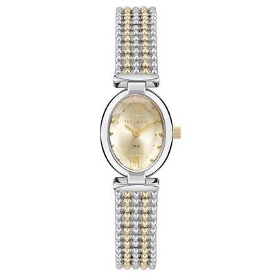 Relógio Feminino 2035MZJ-1D Analógico Pulseira Aço Inox Mini Joia Prata Bicolor Technos