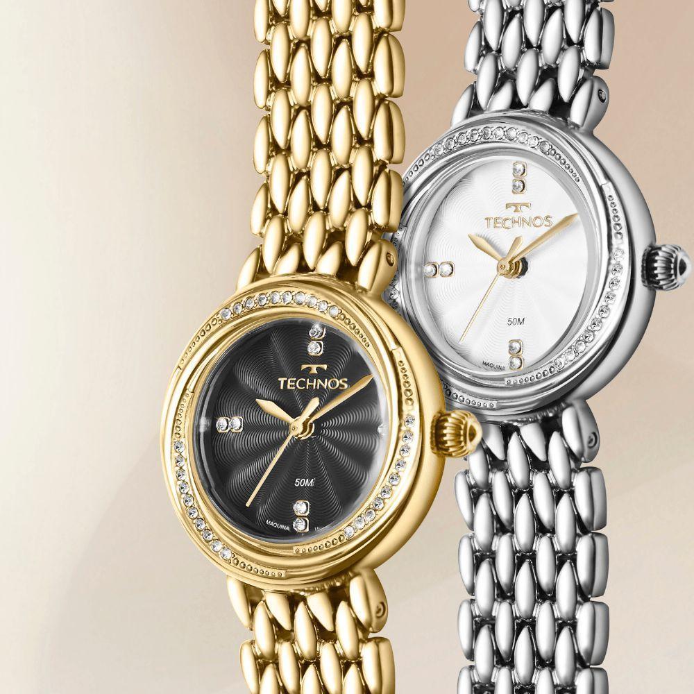 Relógio Technos Feminino Mini Joia Prata - 2035nbk-1k - 5