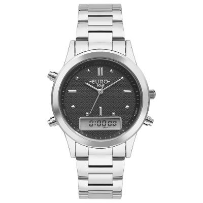 Relógio Euro Feminino Fashion Fit Sporty Prata - Eubj3718ad-4k Eubj3718ad-4k