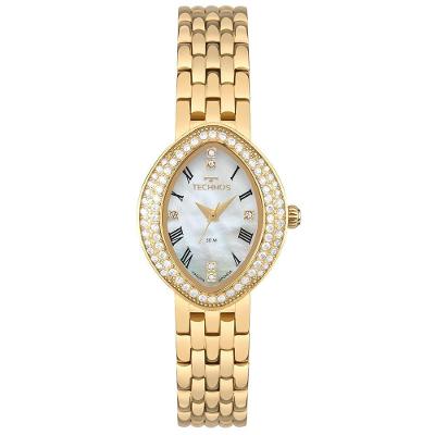 Relógio Feminino 2035NBN-1B Analógico Pulseira em Aço Inox Mini Joia Dourado Technos