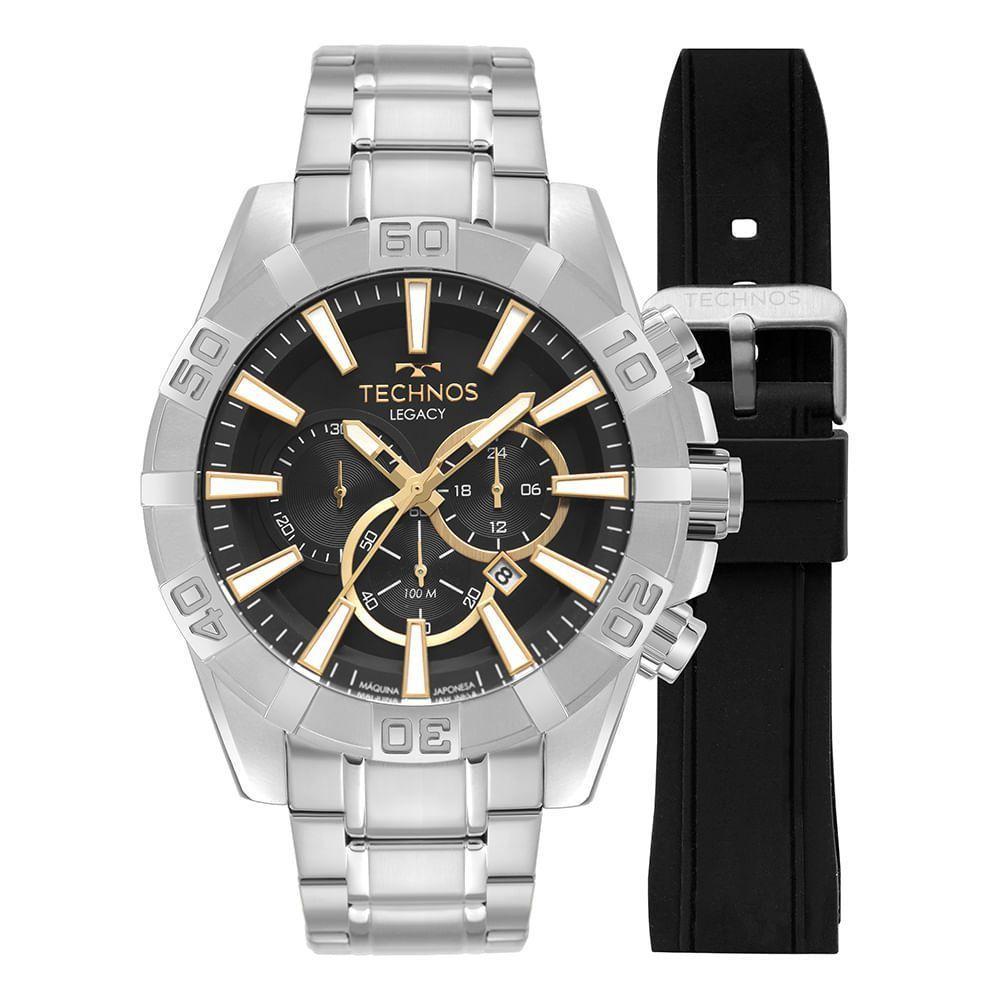 Relógio Technos Masculino Legacy Prata - Js26aez-t1p Js26aez-t1p - 1