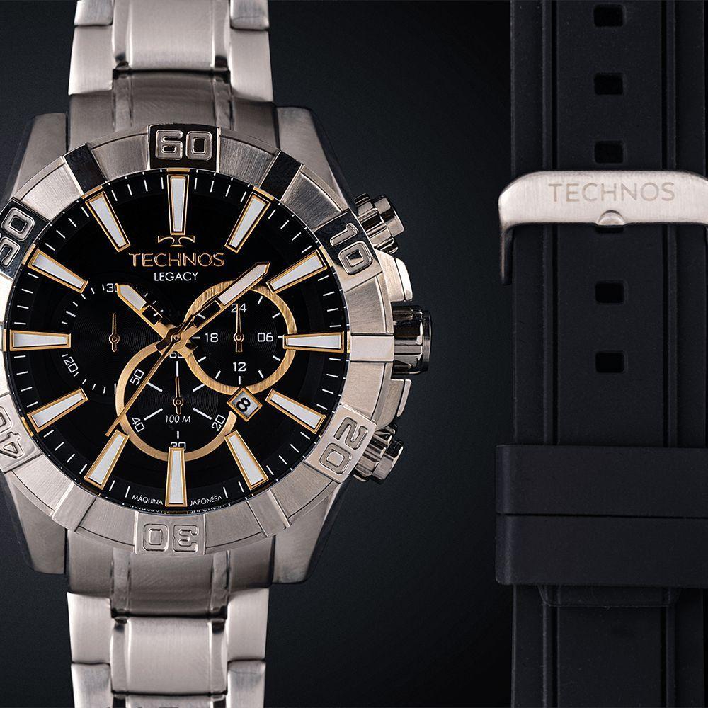 Relógio Technos Masculino Legacy Prata - Js26aez-t1p Js26aez-t1p - 5