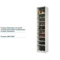 Guarda Roupa Closet Sem Porta 50,3cm Módulo Sapateira Com 9 Prateleiras Prime Luciane Móveis Legno Crema - 3