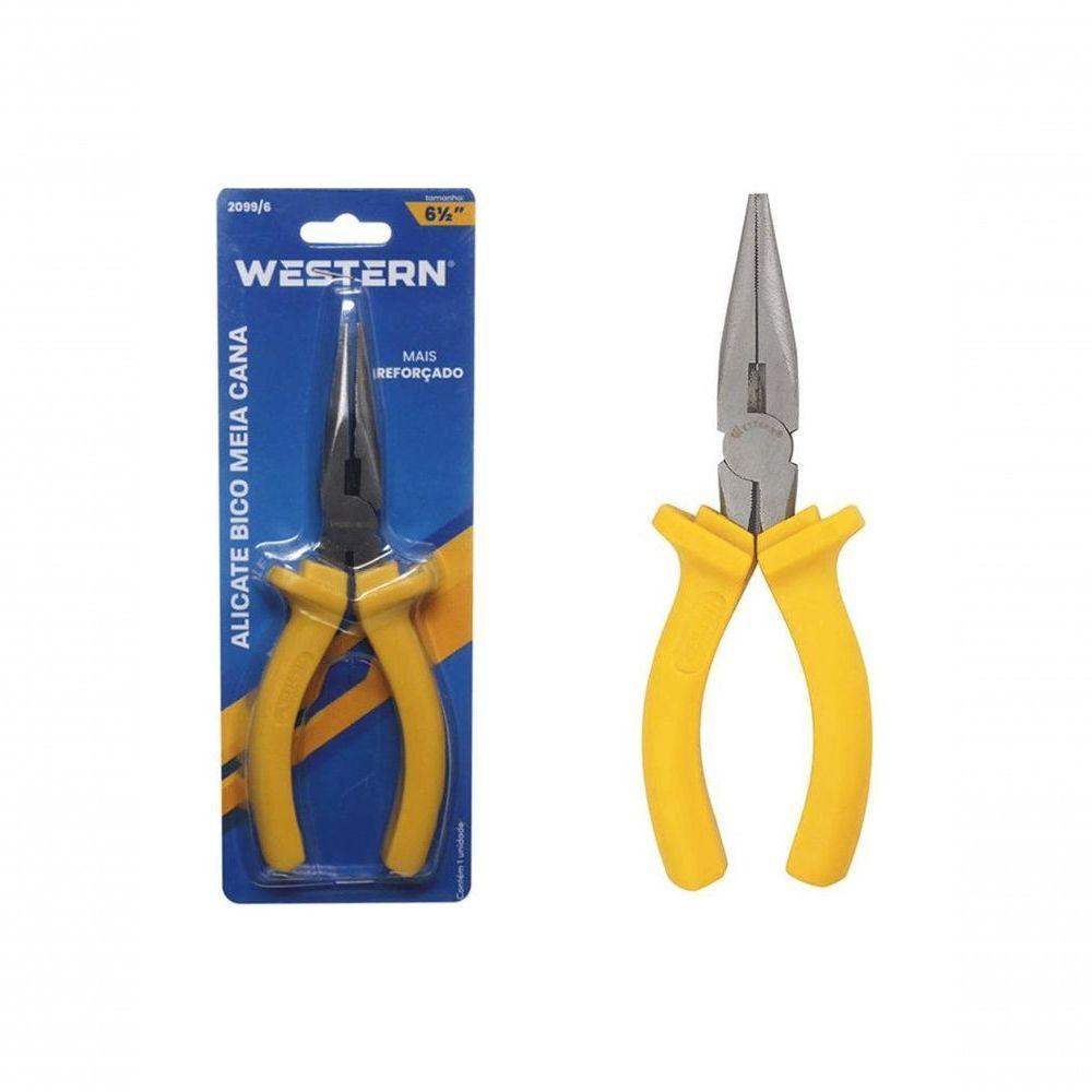 Alicate Bico Western Meia Cana 6 16.5 Cm Amarelo - 2