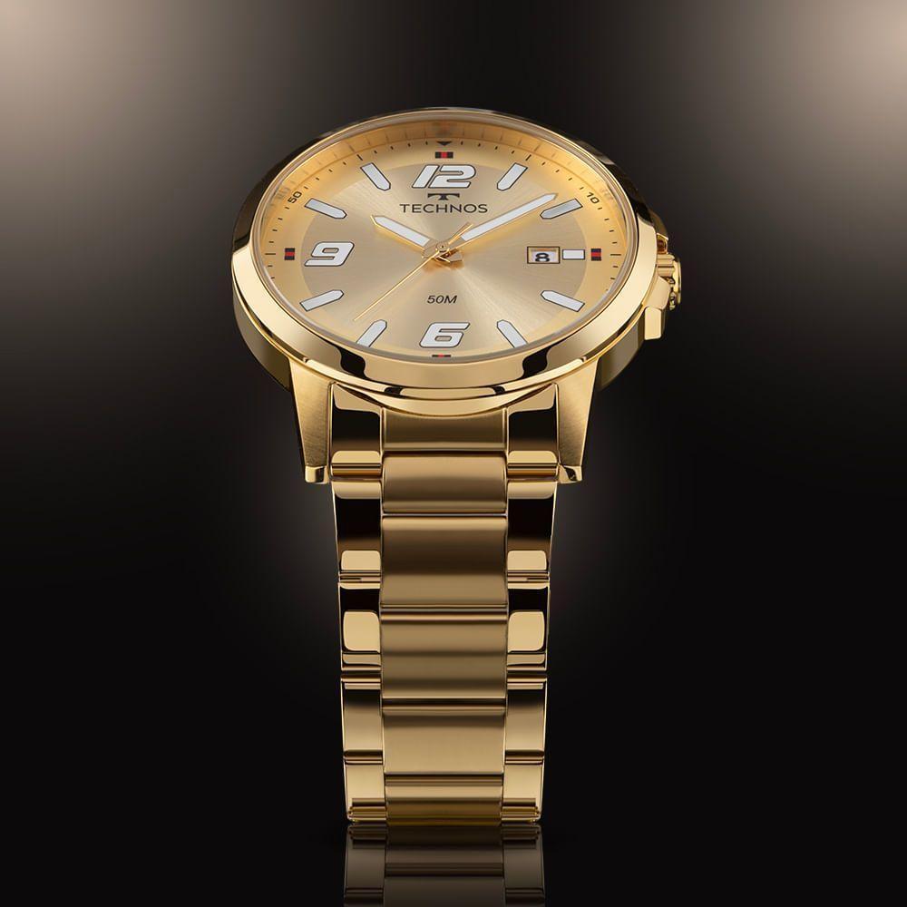 Relógio Technos Masculino Racer Dourado - 2315law-1x Relógio Technos Masculino Racer Basico Dourado - 2315law-1x - 4