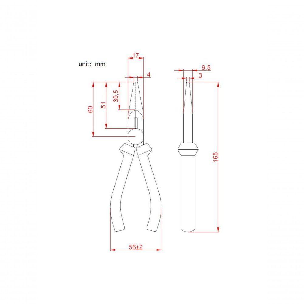 Alicate Bico Longo Hikari Hk-700 6 Polegadas - 3