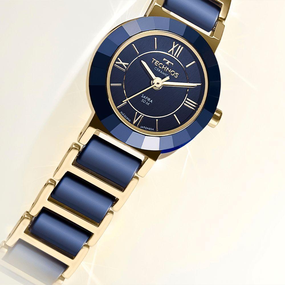 Relógio Technos Feminino Ceramic-saphire Dourado - 2035lwf-1a 2035lwf-1a - 2