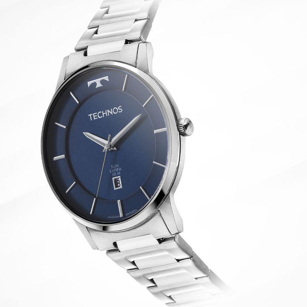 Relógio Technos Masculino Slim Prata - Gm10yq-1a Gm10yq-1a - 4