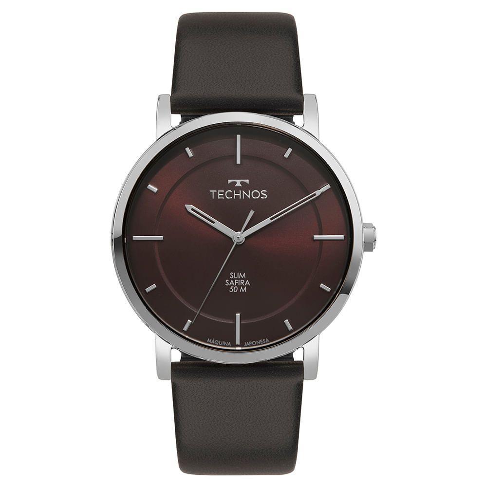 Relógio Technos Masculino Slim Prata - Gl32bl-0n - 1
