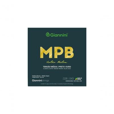 Encordoamento Violao Nylon Preto-ouro Tensão Média Com Bolinha Genwbg