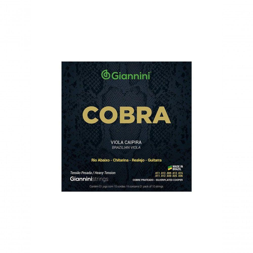 Encordoamento Para Viola Aço Prateado Tensão Pesada Série Cobra Gesvp - 1