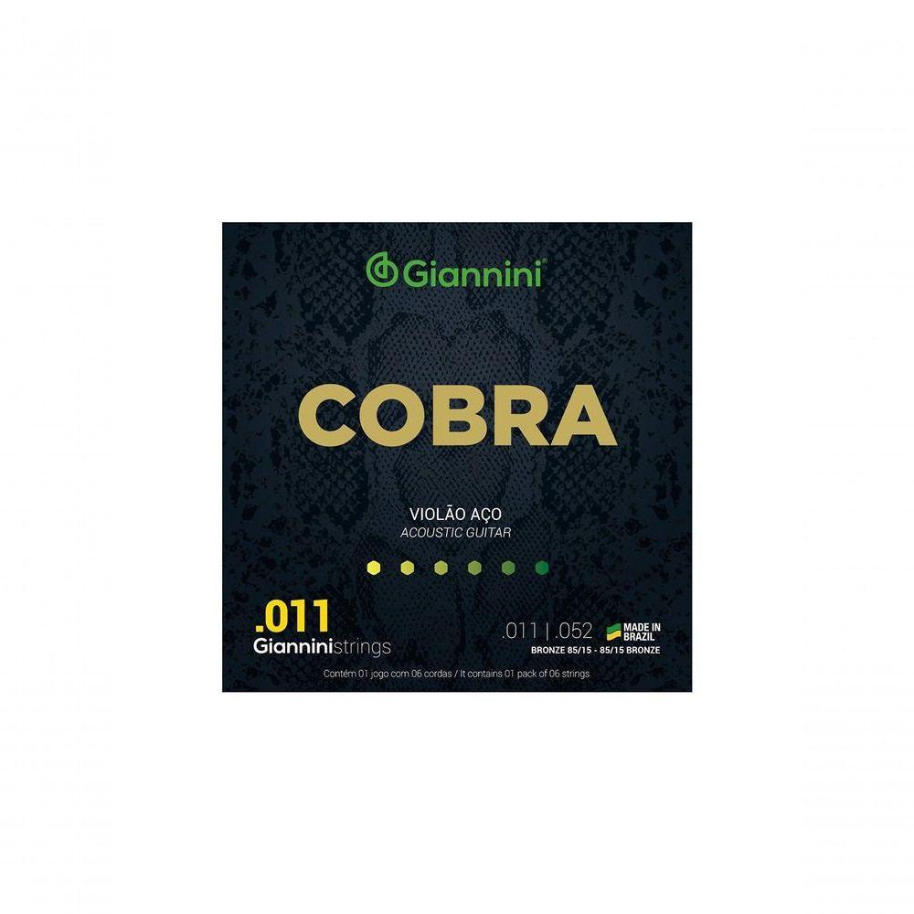 Encordoamento Para Violão Aço Cobra .011 Bronze Geeflk - 1