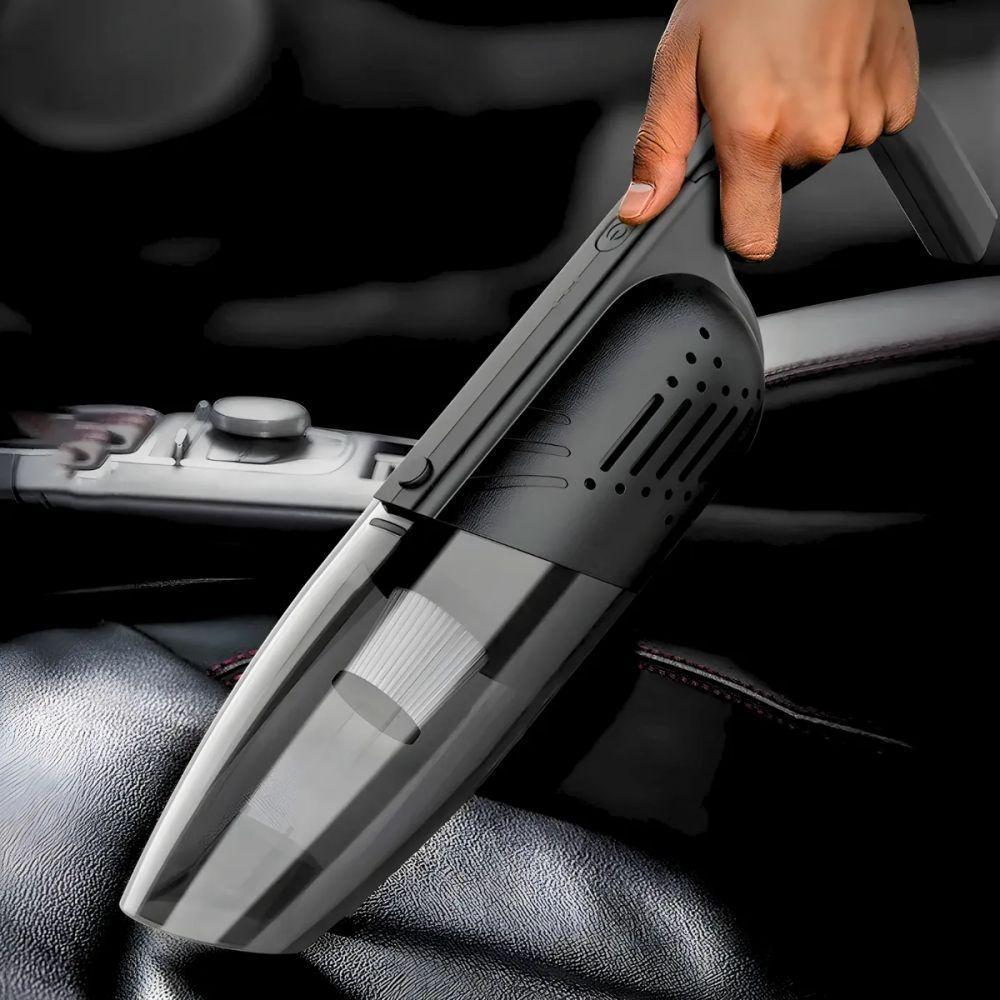 Aspirador De Pó Preto Recarregável Sem Fio Portátil 120w - 2