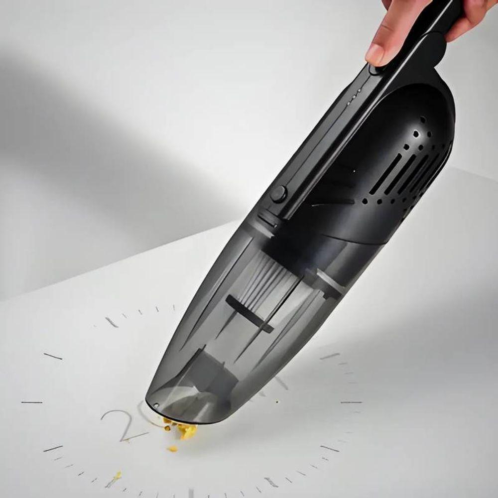 Aspirador De Pó Preto Recarregável Sem Fio Portátil 120w - 10