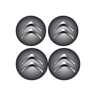 Jogo Bottom- Emblema Para Calota Citroen 48mm Degrade 4...