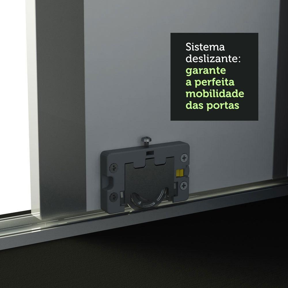 Guarda Roupa Casal Madesa Zurique 3 Portas Correr c/ Espelho - 3