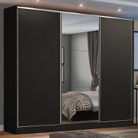 Guarda Roupa Casal Madesa Zurique 3 Portas Correr c/ Espelho - 9