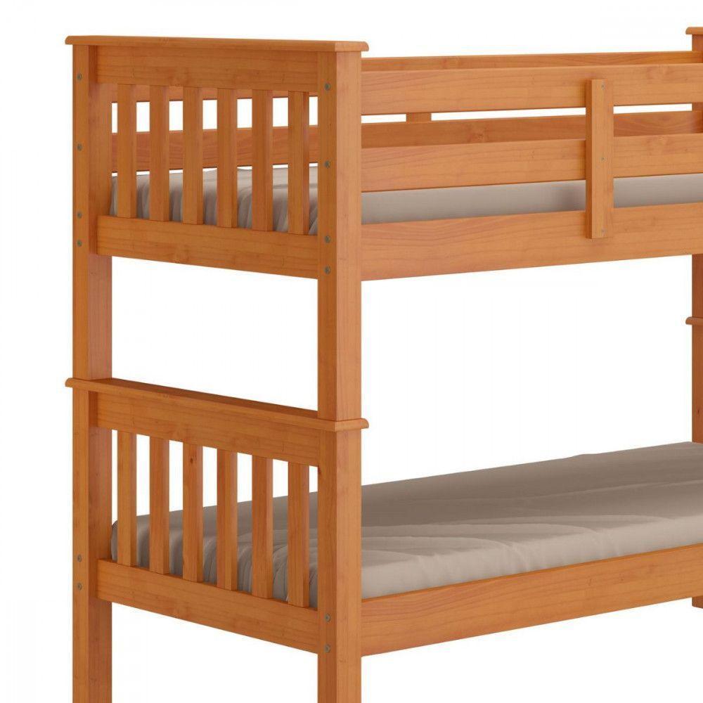 Beliche Madeira Maciça Com Escada Fixa Mel - 3