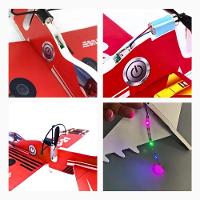 Avião Planador Com Motor A Bateria Recarregável Vermelho - 6