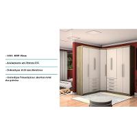 Guarda Roupa De Canto 8 Portas Avelã Rústico Com Areia - 3