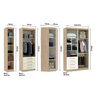 Guarda Roupa De Canto 8 Portas Avelã Rústico Com Areia