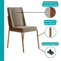 Conjunto Sala De Jantar 6 Cadeiras Manila Carraro Freijó Areia Rosê - 7