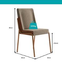 Conjunto Sala De Jantar 6 Cadeiras Manila Carraro Freijó Areia Rosê - 8