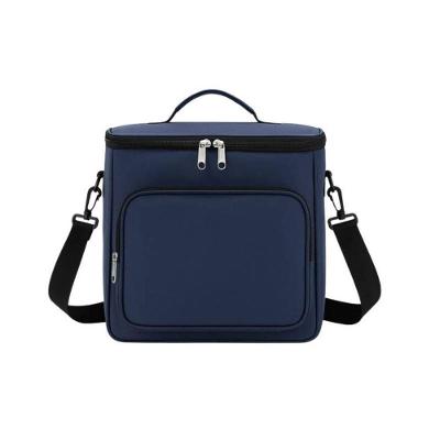 Bolsa Térmica Azul Marmita Bebidas Alça E Bolsos 07 Litros