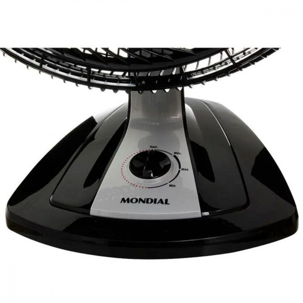 Ventilador De Mesa Mondial 40cm Turbo 8 Pás 3 Velocidades Preto Com Prata 220V - 3