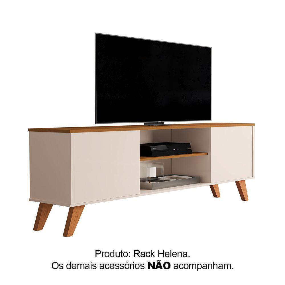 Rack Para Sala Tv Bancada Aparador Helena Off White Ypê - 2