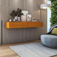 Aparador Buffet Suspenso 110cm Em Mdf Sala Hall De Entrada Naturale - 1