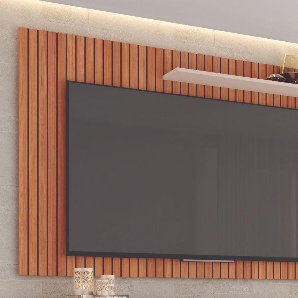 Rack Caemmun New Oscar Com Painel 1,8 Metros Freijo/off White - 3