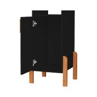 Buffet Aparador Sala Retrô 1 Porta Cantinho Do Café Poisedon Preto - 3