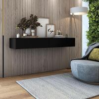 Aparador Bancada 110cm Suspenso 2 Gavetas Em Mdf Estilo Clássico Off - 5