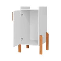 Buffet Aparador Sala Retrô 1 Porta Cantinho Do Café Poisedon Branco - 3