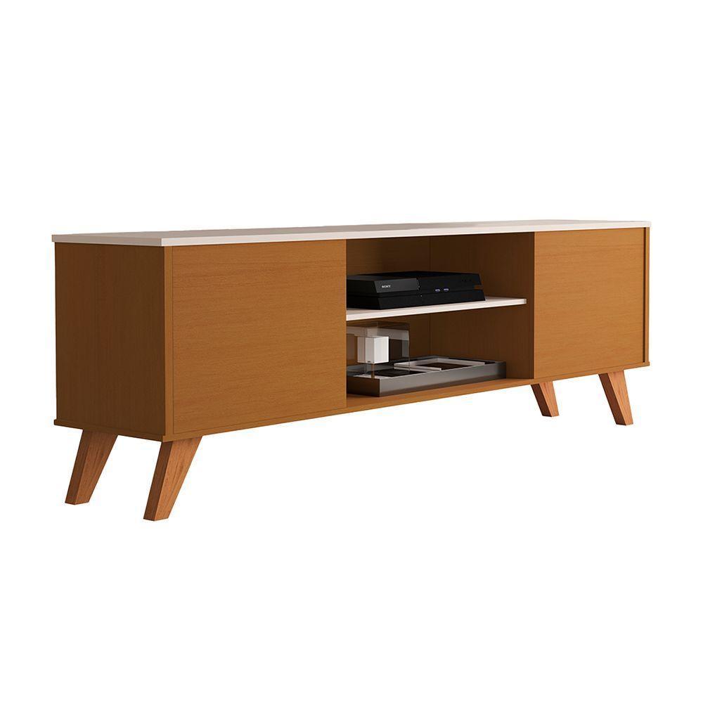 Rack Para Sala Tv Bancada Aparador Helena Ypê Off White - 3