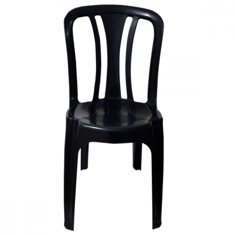 Cadeira Plástica Caixaplast Arcos Bistrô Duoplastic Preto - 1