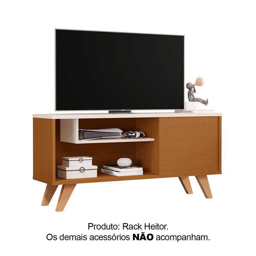 Rack Para Sala Tv Bancada Aparador Heitor Ypê Off White - 2